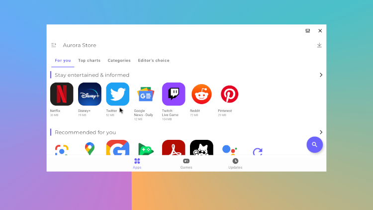 GooglePlayStore互換アプリAuroraStore